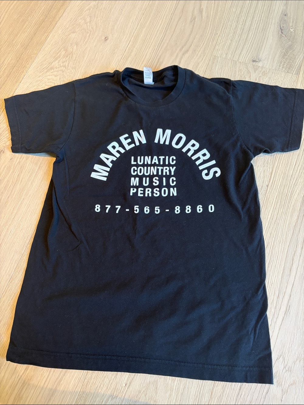 MAREN MORRIS Black Graphic concert Tee with White Maren Morris Print